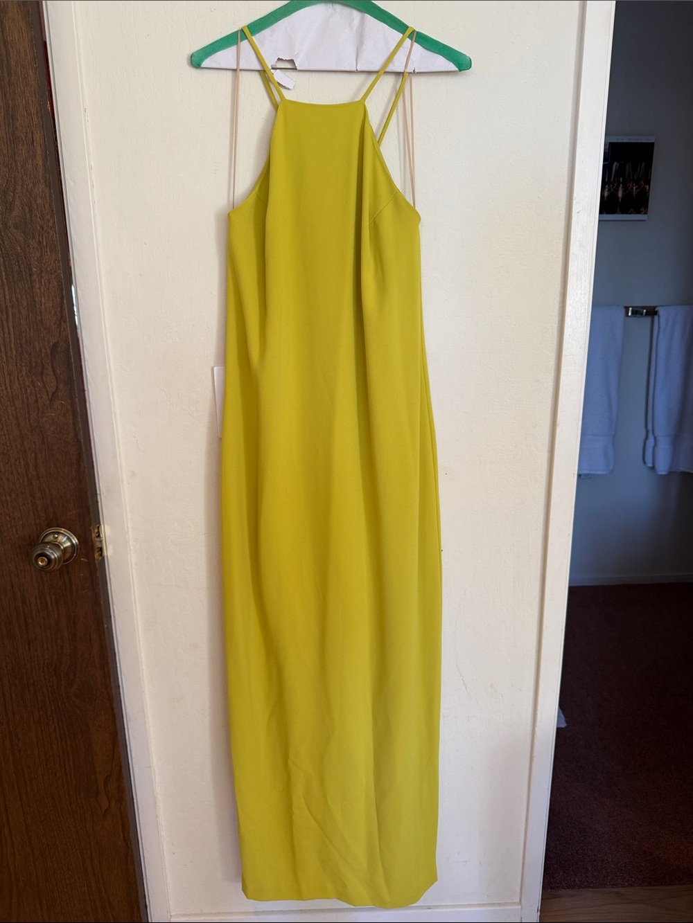 Trina Turk Lime-Green Halter Maxi Dress